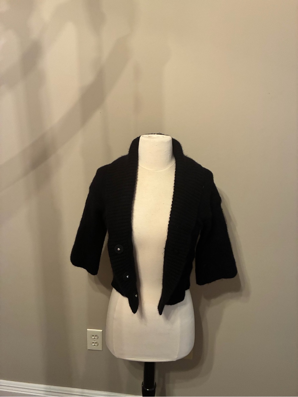Juicy Couture Black Cropped Knit Blazer Jacket